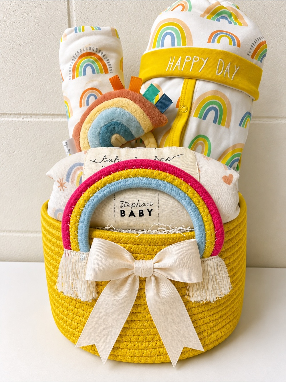 Rainbow Wishes Baby Gift Basket